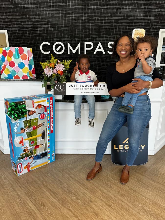 family celebrating mortgage closing