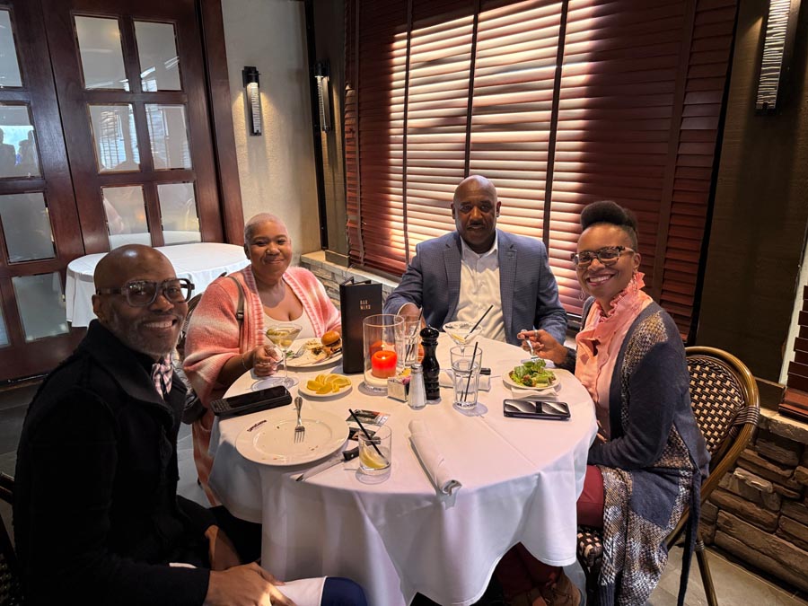 team members at Headshot Happy Hour event