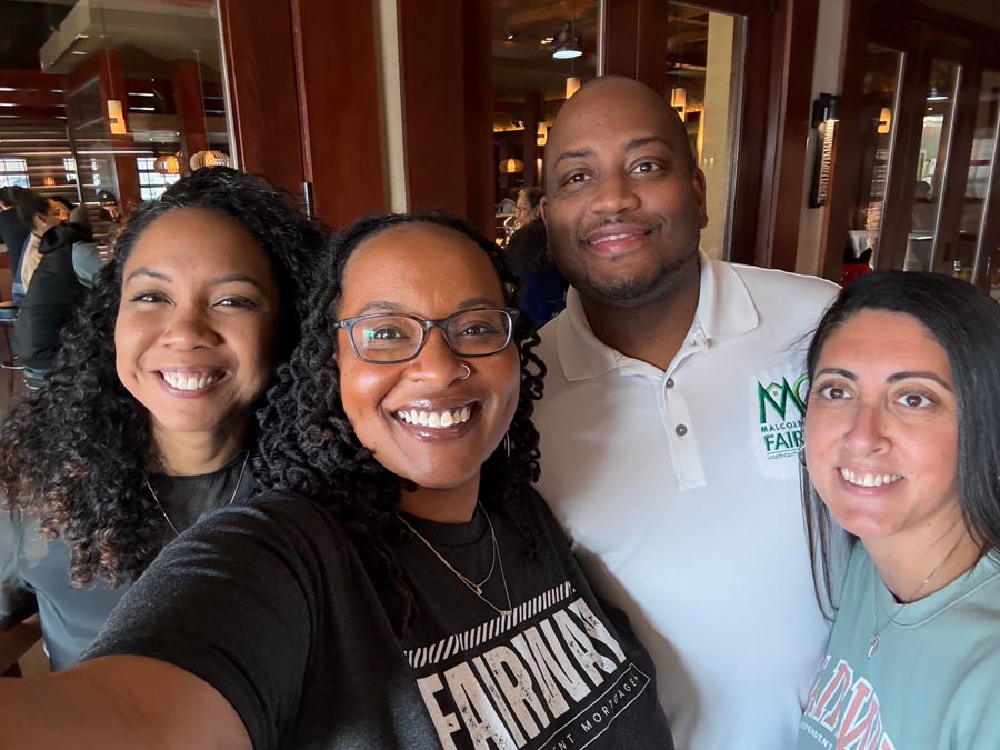 team members at Headshot Happy Hour event