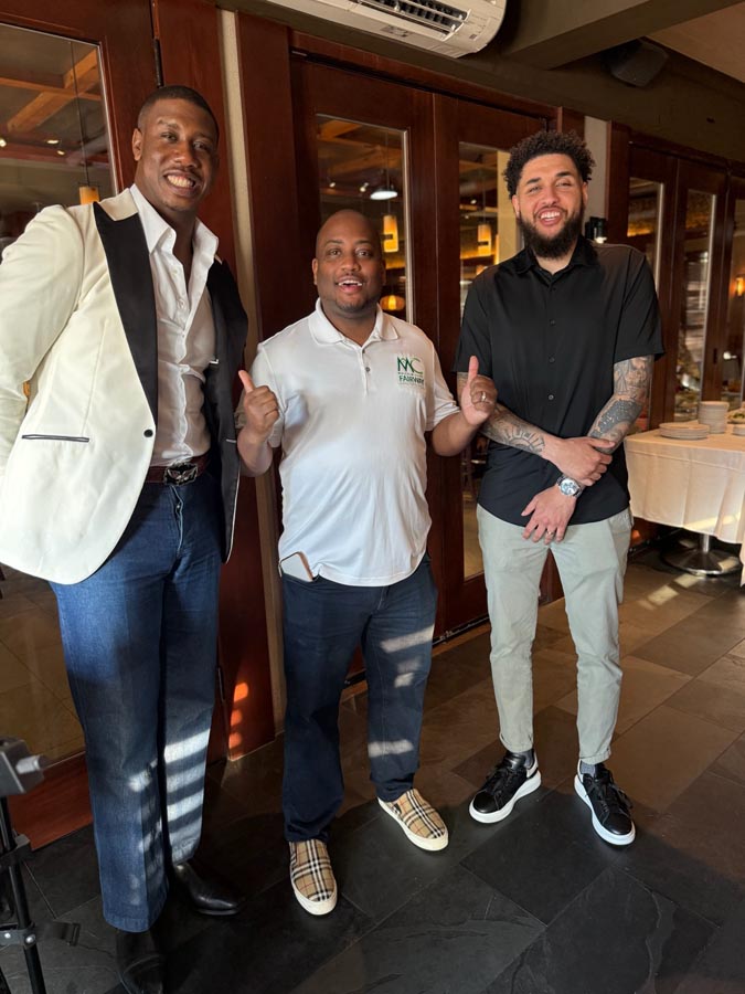 team members at Headshot Happy Hour event