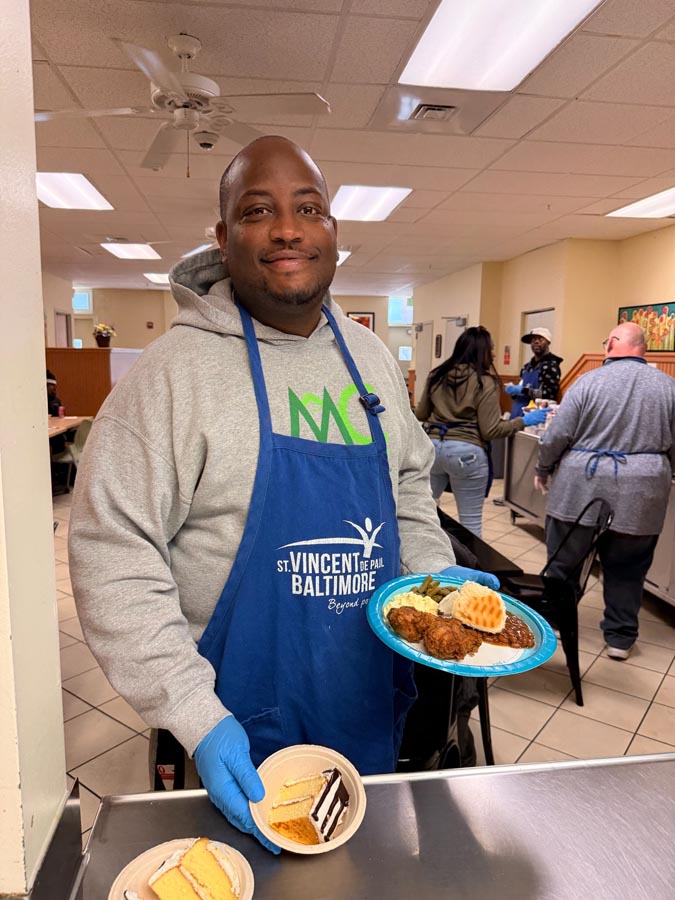 The Crane Team at a food bank for Giveback Branch 2025