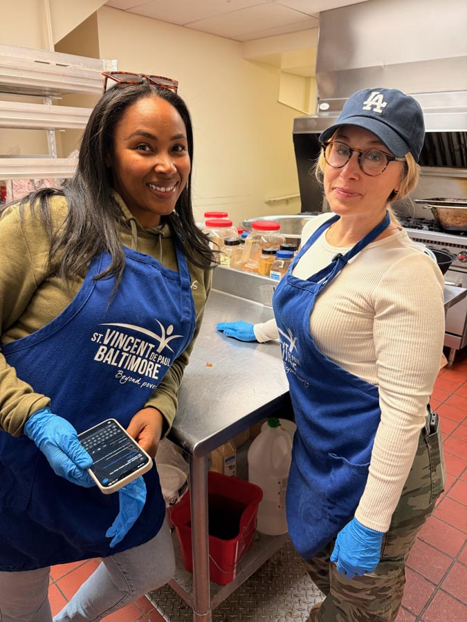 The Crane Team at a food bank for Giveback Branch 2025