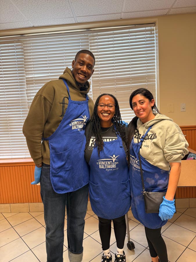 The Crane Team at a food bank for Giveback Branch 2025